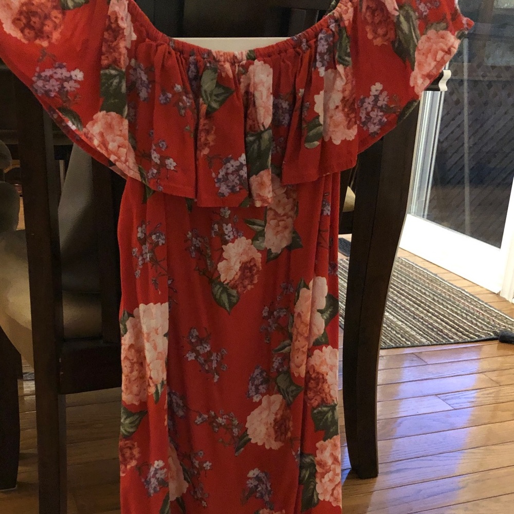 Red floral forever 21 dress